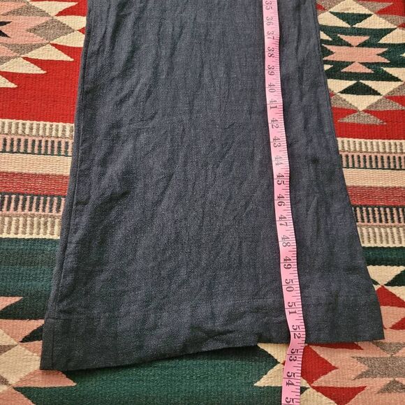 Rachel Palley Linen Rayon Jumpsuit Sz L Button Front Sleeveless Ankle Wide Leg - Picture 11 of 13